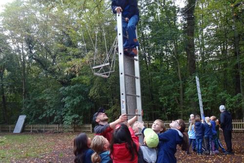 Leiterklettern mit Sicherung